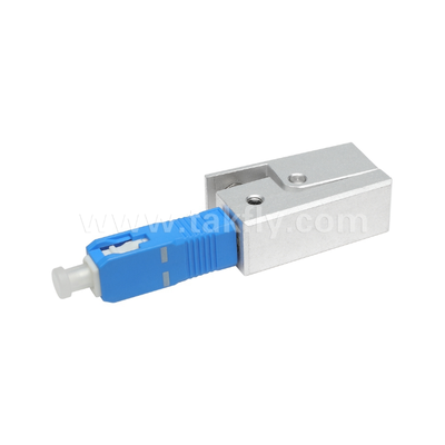 Adaptador de fibras nuas de tipo quadrado SC ️ livre de epoxi, reutilizável, com baixa perda de inserção, para aplicações de teste e medição de fibras ópticas