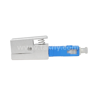 Adaptador de fibras nuas de tipo quadrado SC ️ livre de epoxi, reutilizável, com baixa perda de inserção, para aplicações de teste e medição de fibras ópticas