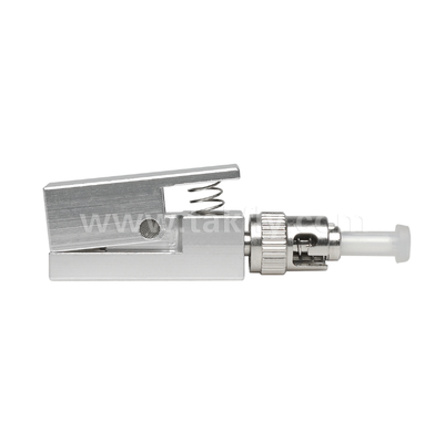 Adaptador de fibra nua tipo quadrado ST – livre de epóxi, reutilizável, baixa perda de inserção, para aplicações de teste e medição de fibra óptica