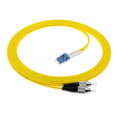 Cordão híbrido de fibra de LC-FC ¢ Simplex/Duplex, single-mode e multimode, para interconexão de rede flexível