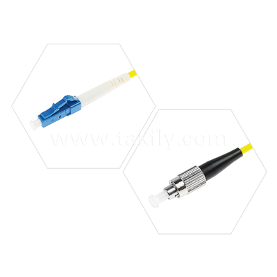 Cordão híbrido de fibra de LC-FC ¢ Simplex/Duplex, single-mode e multimode, para interconexão de rede flexível