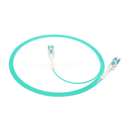 LC Push-Pull Uniboot Fibra Óptica Patch Cord ️ Um tubo de dois núcleos, Polaridade Intercâmbio, para montagem de alta densidade e aplicações de Data Center