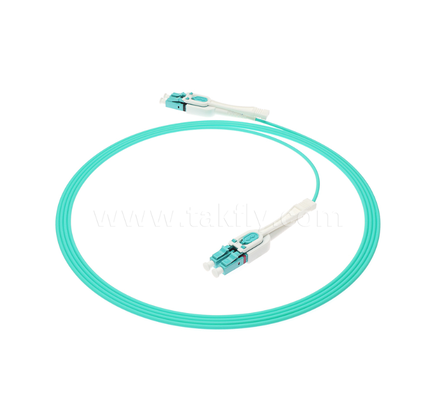 LC Push-Pull Uniboot Fibra Óptica Patch Cord ️ Um tubo de dois núcleos, Polaridade Intercâmbio, para montagem de alta densidade e aplicações de Data Center