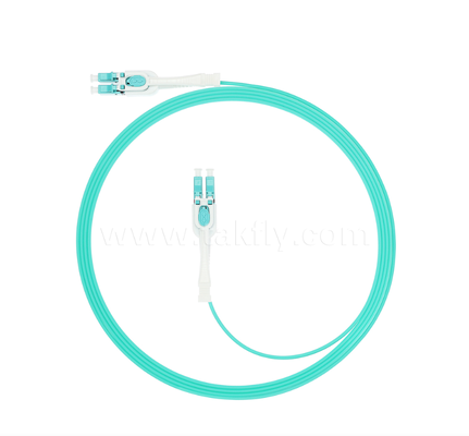 LC Push-Pull Uniboot Fibra Óptica Patch Cord ️ Um tubo de dois núcleos, Polaridade Intercâmbio, para montagem de alta densidade e aplicações de Data Center