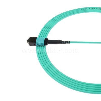 MPO MTP Patchcord Multimode OM3 Trunk Cable 12F Fibra Ótica para Data Center AI Telecom Cabling