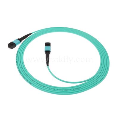 MPO MTP Patchcord Multimode OM3 Trunk Cable 12F Fibra Ótica para Data Center AI Telecom Cabling