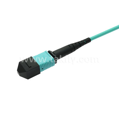 MPO MTP Patchcord Multimode OM3 Trunk Cable 12F Fibra Ótica para Data Center AI Telecom Cabling