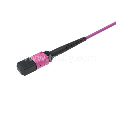 MPO MTP Patchcord Multimode OM4 Trunk Cable 24F Fibra Ótica para Data Center AI Telecom Cabling