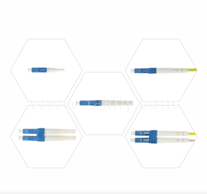 Conector de fibra óptica LC SX/DX Simplex & Duplex, pequeno fator de forma, baixa perda de inserção para redes de alta densidade