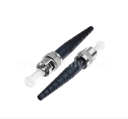 ST Conector de fibra óptica Bayonet Twist-Lock, baixa perda de inserção, compatível com multimodo/singlemodo