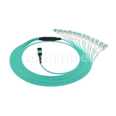 MPO/MTP Patchcord Fanout Uniboot LC Multimode OM3 Breakout Fiber Optic Cable for Data Center Cabling AI Telecom