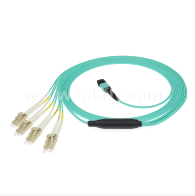 MPO/MTP-LC Breakout Patch Cord. Solução de cablagem de fibra óptica multi-núcleo de alta densidade.