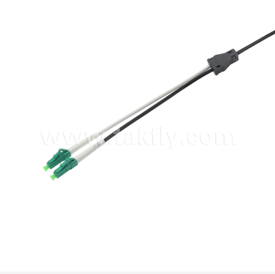 Cabo de Rede LC/APC Flat Drop - 2 Fibras Duplex, Pré-Conectorizado, Anti-Vibração, Classificação Interna para Implantação Rápida de FTTH.