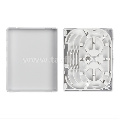 TKS-1806-04C-4 Port Fiber Termination Box - Surface Mount, SC/LC Compatible, Design modular para subsistemas de área de trabalho.