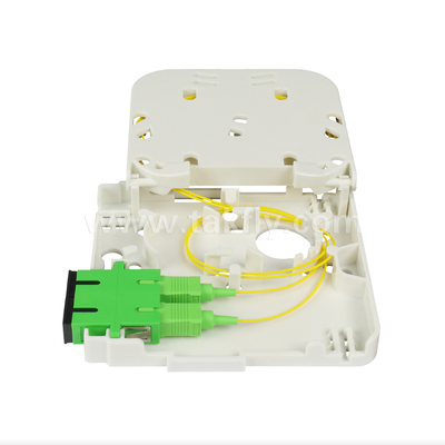 TKS-1806-02W Tomada de Parede de Fibra Óptica FTTH – Caixa de Terminação Interna Compacta para Instalações do Cliente