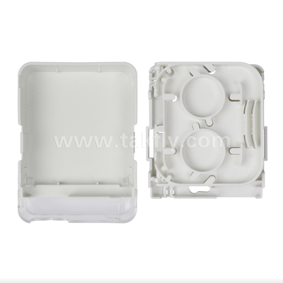 TKS-1806-02W Tomada de Parede de Fibra Óptica FTTH – Caixa de Terminação Interna Compacta para Instalações do Cliente