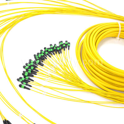 Cabo Trunk MPO Monomodo OS2 Personalizado Amphenol com 288 Fibras e Perda de Inserção Máxima de 0.35dB para Data Center