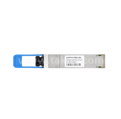 Transceptor Óptico QSFP28 TKQS28-100G-LR4 de 100 Gbps – 10 km, 4 Canais LAN-WDM (1295,56-1309,14 nm), Laser EML, Receptor PIN, Compatível com 100GBASE-LR4