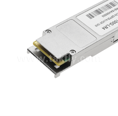 Transceptor Óptico QSFP28 TKQS28-100G-LR4 de 100 Gbps – 10 km, 4 Canais LAN-WDM (1295,56-1309,14 nm), Laser EML, Receptor PIN, Compatível com 100GBASE-LR4