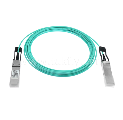 Cabo óptico ativo 40G QSFP+ ️ Full-Duplex de 4 canais, 11,3 Gbps por faixa, baixa potência, ligável a quente