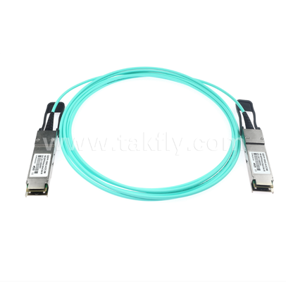 100G QSFP28 Cable Óptico Ativo (AOC) 4×25G, Até 104Gbps, 3-70m, VCSEL Array, Baixa Potência <3.5W, QSFP28 para QSFP28