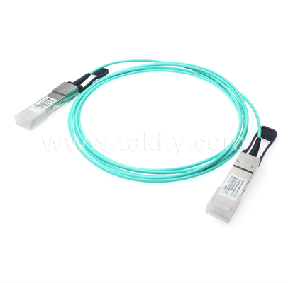 100G QSFP28 Cable Óptico Ativo (AOC) 4×25G, Até 104Gbps, 3-70m, VCSEL Array, Baixa Potência <3.5W, QSFP28 para QSFP28