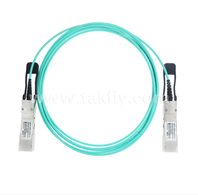 100G QSFP28 Cable Óptico Ativo (AOC) 4×25G, Até 104Gbps, 3-70m, VCSEL Array, Baixa Potência <3.5W, QSFP28 para QSFP28