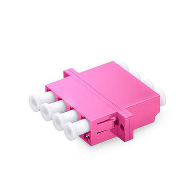 Adaptador multimodo da fibra ótica da cor plástica magenta do quadrilátero de OM4 LC