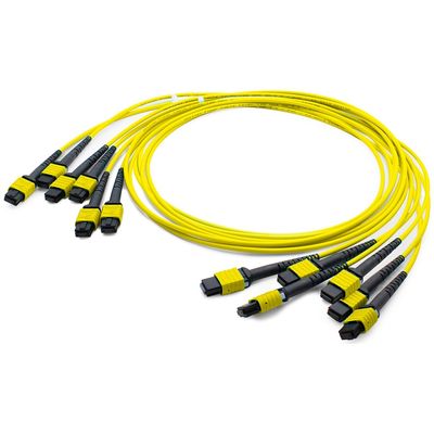 fibra ótica amarela Patchcord do único modo 72F da fuga G657A2 de 20M MPO MTP 0.3dB