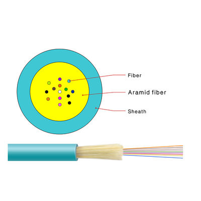 Do mini 12 milímetro Aqua desencapado 50/125 do cabo de fibra ótica do cabo LSZH da fibra do núcleo OM4