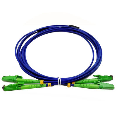 PVC blindado 2.0mm do cabo de remendo da fibra ótica da manutenção programada G652D 1310nm do cabo da fibra de E2K APC
