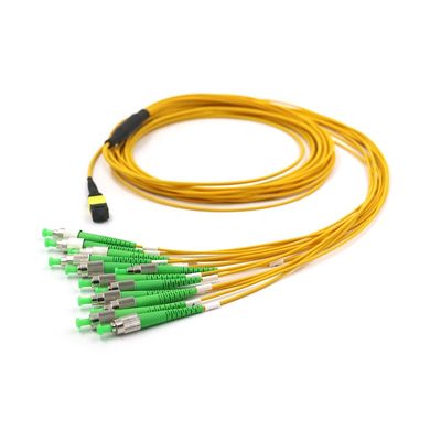 FC perda de inserção do cabo 0.3dB da fuga de Mpo das fibras de MPO MTP G657A1 12 à baixa