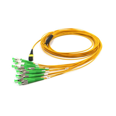 FC perda de inserção do cabo 0.3dB da fuga de Mpo das fibras de MPO MTP G657A1 12 à baixa