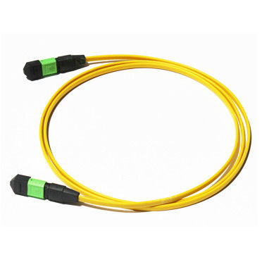 revestimento da fibra ótica MPO MTP Jumper Yellow LSZH da manutenção programada 12F em Data Center
