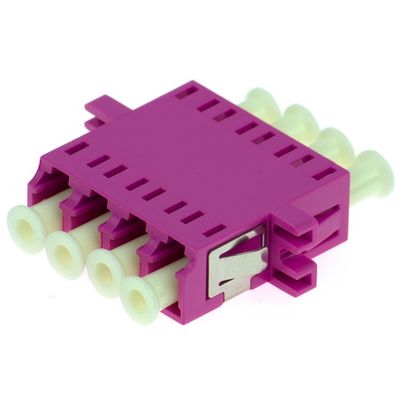 Adaptador da fibra ótica da manutenção programada milímetro do quadrilátero do LC com a flange para a expedição de cabogramas de Data Center