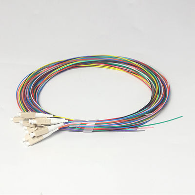 Trança LC UPC 50/125 multimodo da fibra ótica da cor de OM3 LSZH 12