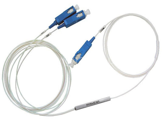 Conector de aço FTTH do SC do tubo do acoplador do divisor da fibra de GPON 1x2
