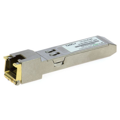 módulo do transceptor dos ethernet do gigabit 10GBASE-T do cobre RJ45 CAT5E CAT6 100m de 10/100/1000M SFP