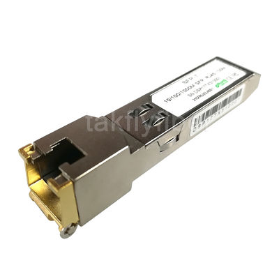 módulo do transceptor dos ethernet do gigabit 10GBASE-T do cobre RJ45 CAT5E CAT6 100m de 10/100/1000M SFP