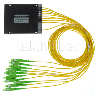 Conectores passivos da única fibra CWDM Mux LC do módulo 1470nm 1610nm da caixa do ABS 8CH