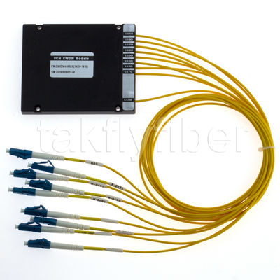 Conectores passivos da única fibra CWDM Mux LC do módulo 1470nm 1610nm da caixa do ABS 8CH