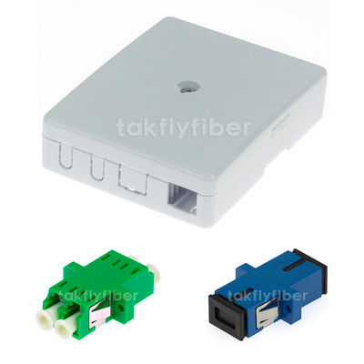 2 caixa terminal CAT5e da fibra ótica dos portos FTTH sem adaptadores das tranças