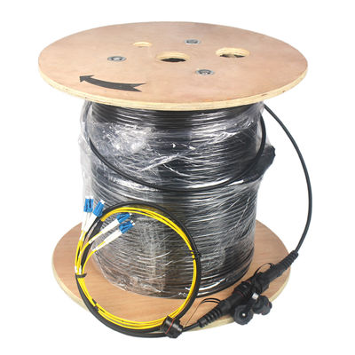 MPO/MTP impermeável exterior - cabo Singlemode da fuga da fibra ótica do LC