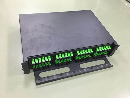 Painel de remendo 2U da fibra ótica da manutenção programada milímetro 192 LC portuário ao módulo de MPO LGX