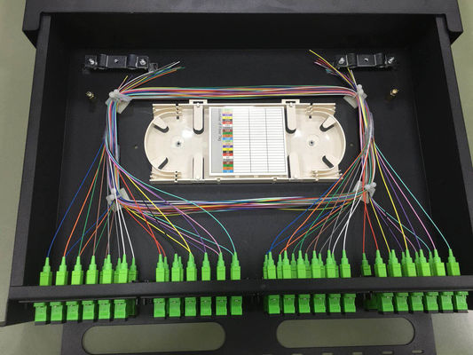 Painel de remendo 2U da fibra ótica da manutenção programada milímetro 192 LC portuário ao módulo de MPO LGX