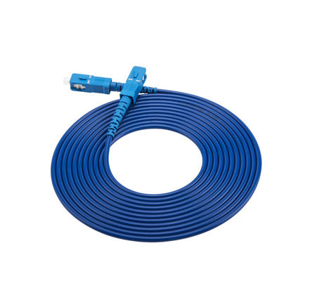 10m tubulação de aço espiral blindada simples de cabo de remendo G652D do PVC da manutenção programada do SC UPC