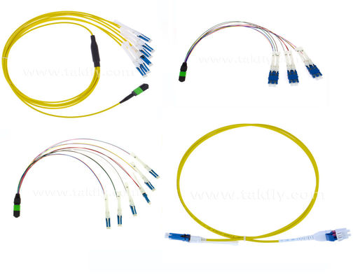 Núcleos do cabo de remendo 512 da fibra ótica do CS de LSZH 3.0mm MPO para redes
