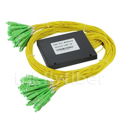 Divisor plástico da fibra do PLC do módulo 1x64 do ABS para a rede de FTTX PON