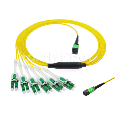Cabo Singlemode de 12 fibras do cabo de remendo da fibra ótica MPO MTP LC Uniboot para FTTX