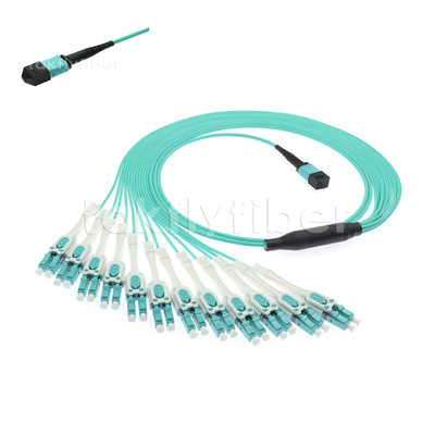 Núcleos do cabo de remendo 24 da fibra de MPO MTP OM3 OM4 OM5